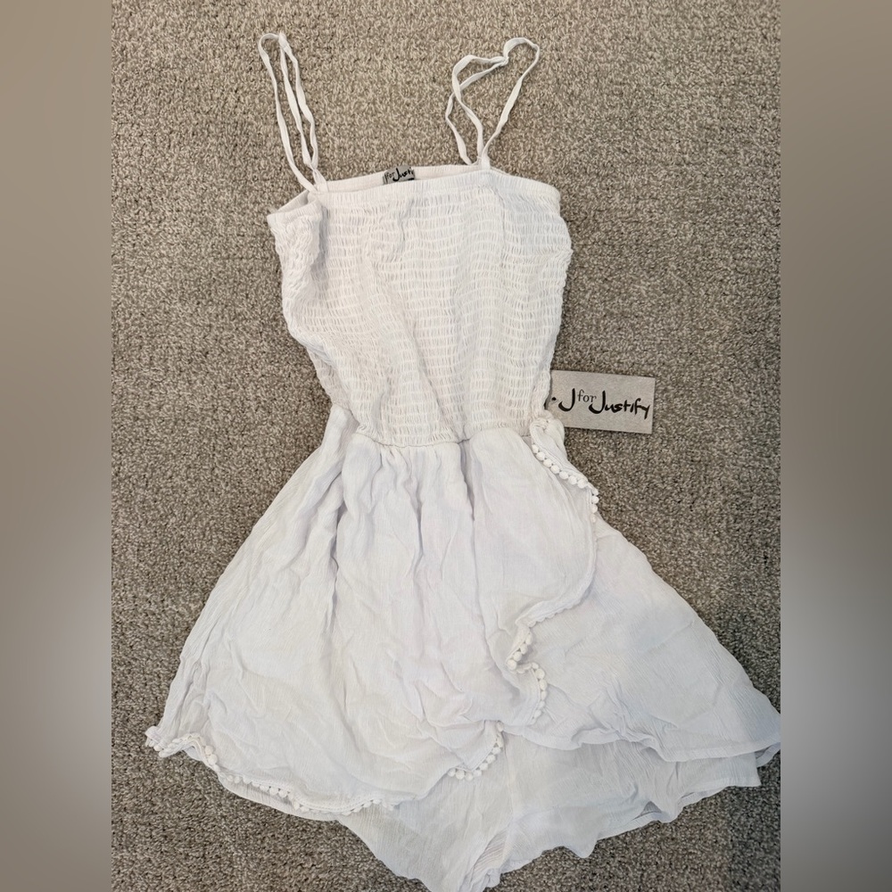 White Tube Top Romper